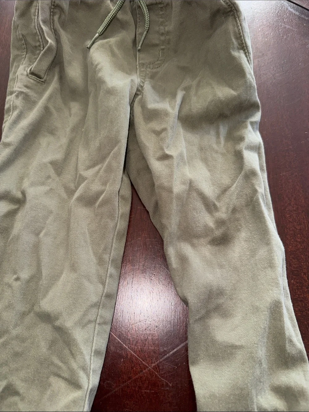 Old Navy Kids Olive Green Drawstring Cuffed Joggers